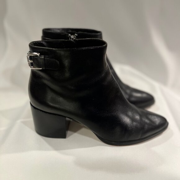 Black Leather Ankle Boot - Picture 3 of 7